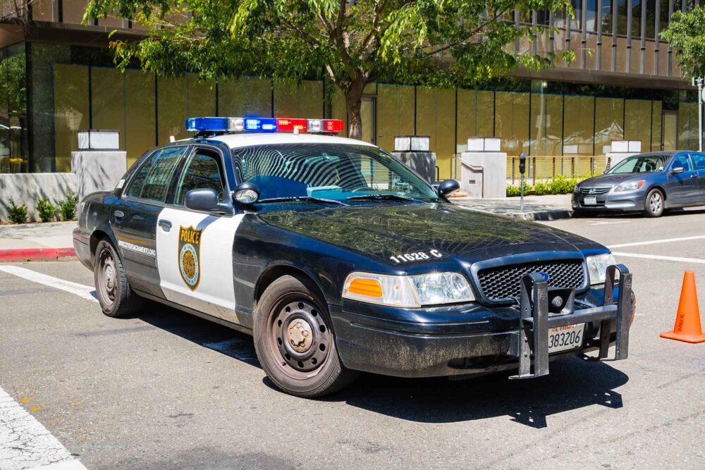 Police car in Sacramento California