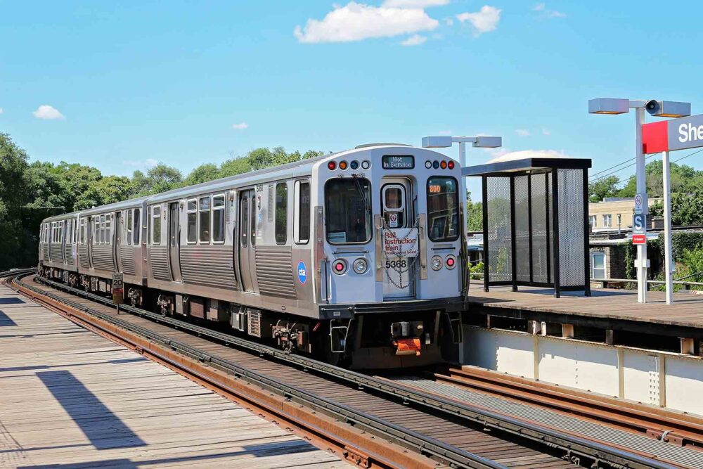 silver train station in Chicago