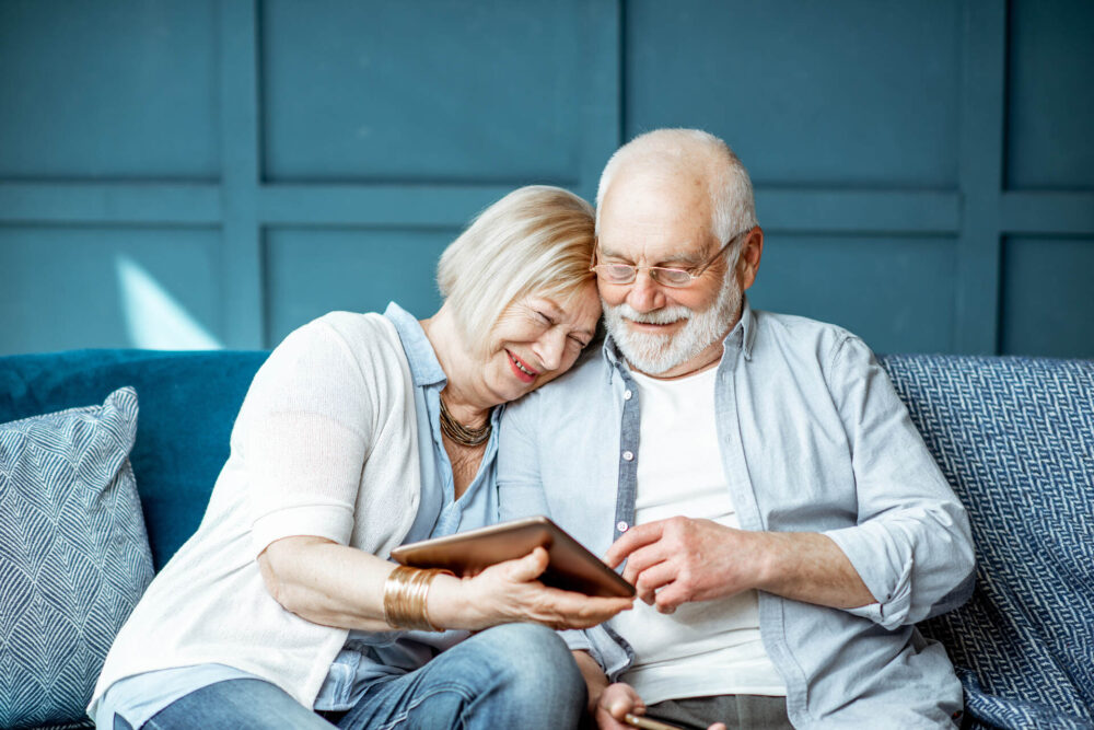 Senior couple planning their relocation