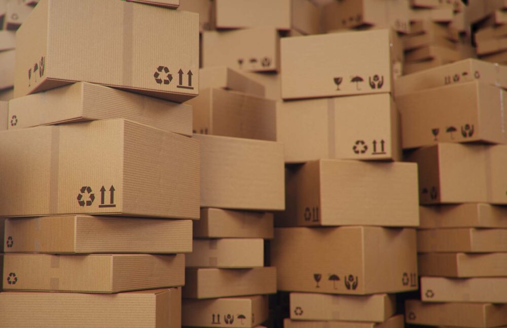 pile of boxes